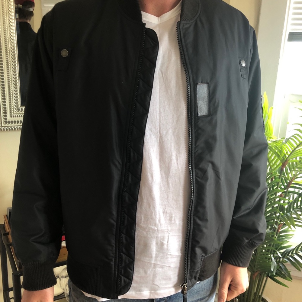 Wood Wood Black Bomber Mens Jacket